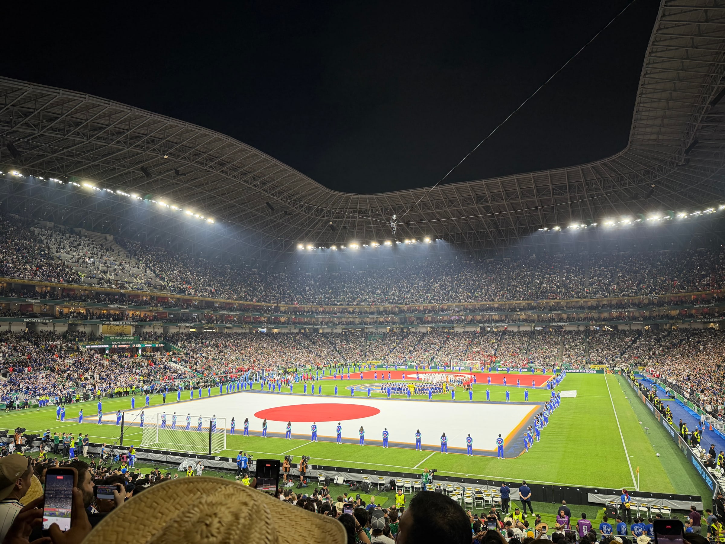 Large crowd inside a stadium during a World Cup event.